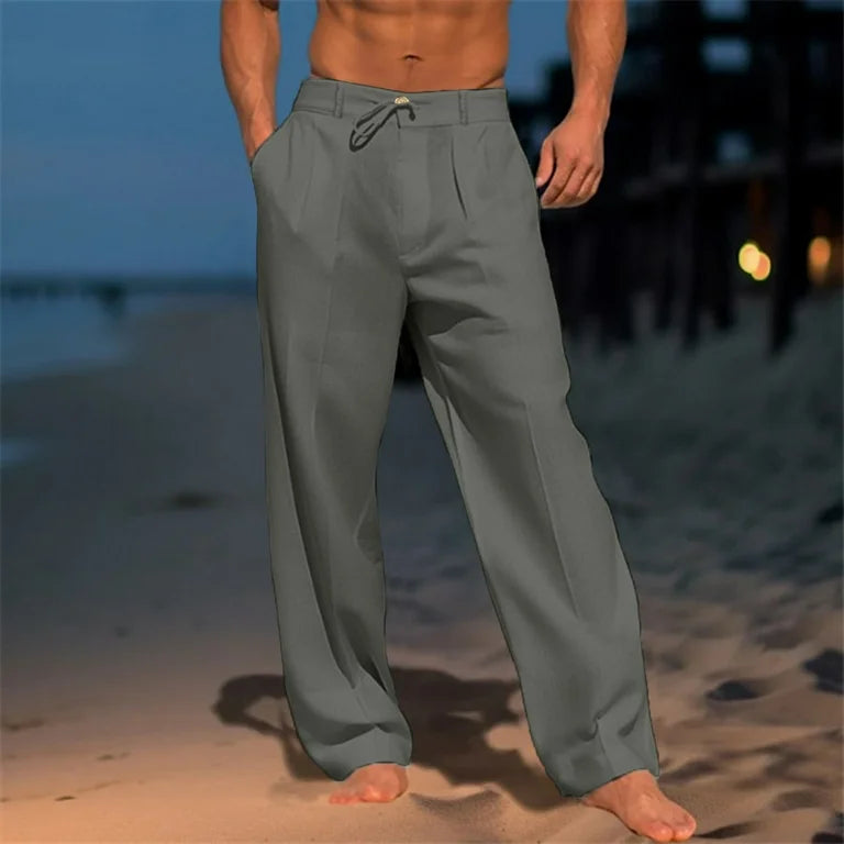 Andrei™ | Plain Linen Trousers