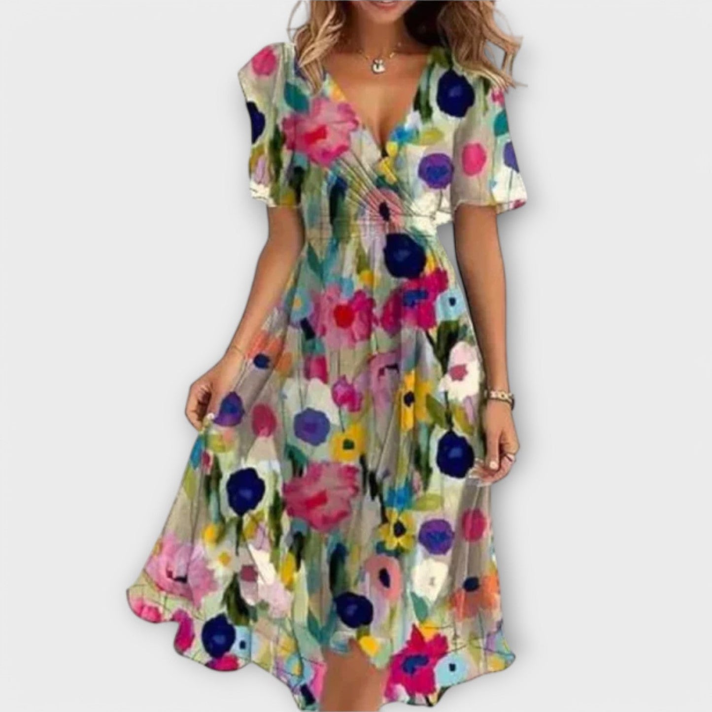 Vaelora™ | Flattering V-neck Dress