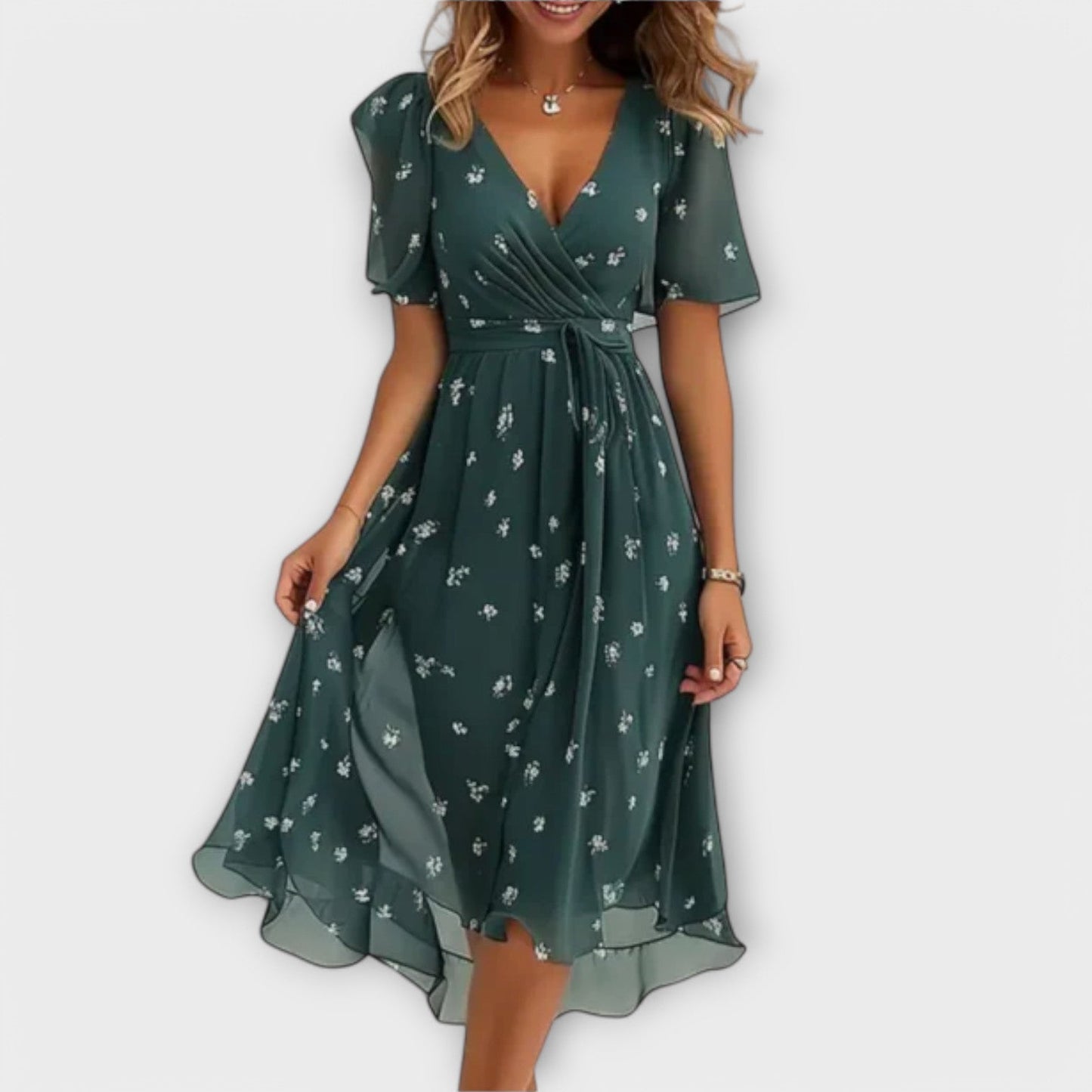 Vaelora™ | Flattering V-neck Dress