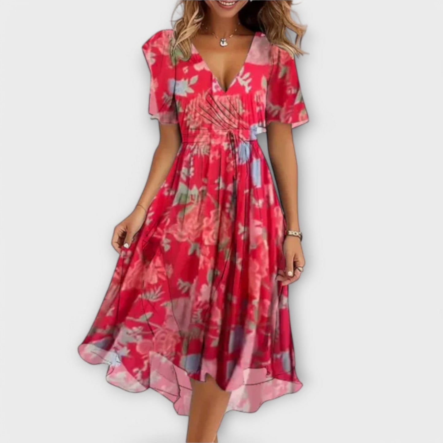 Vaelora™ | Flattering V-neck Dress