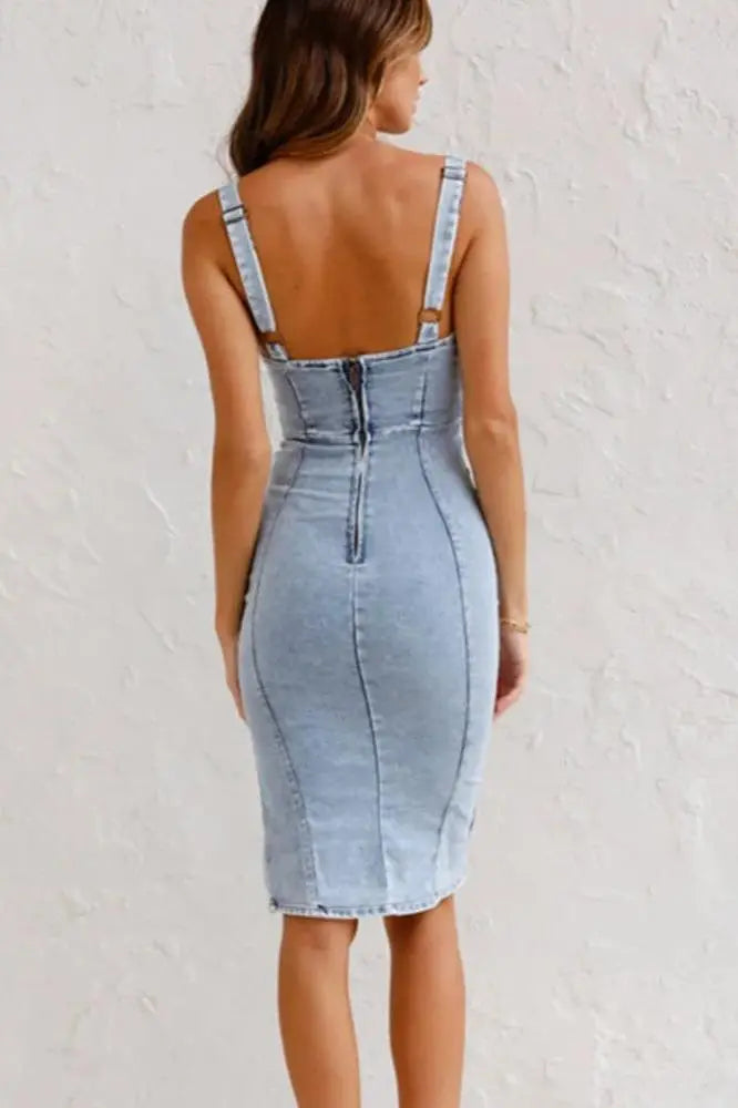 Anna™ | Denim dress with adjustable straps