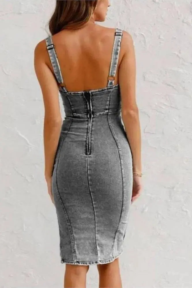 Anna™ | Denim dress with adjustable straps
